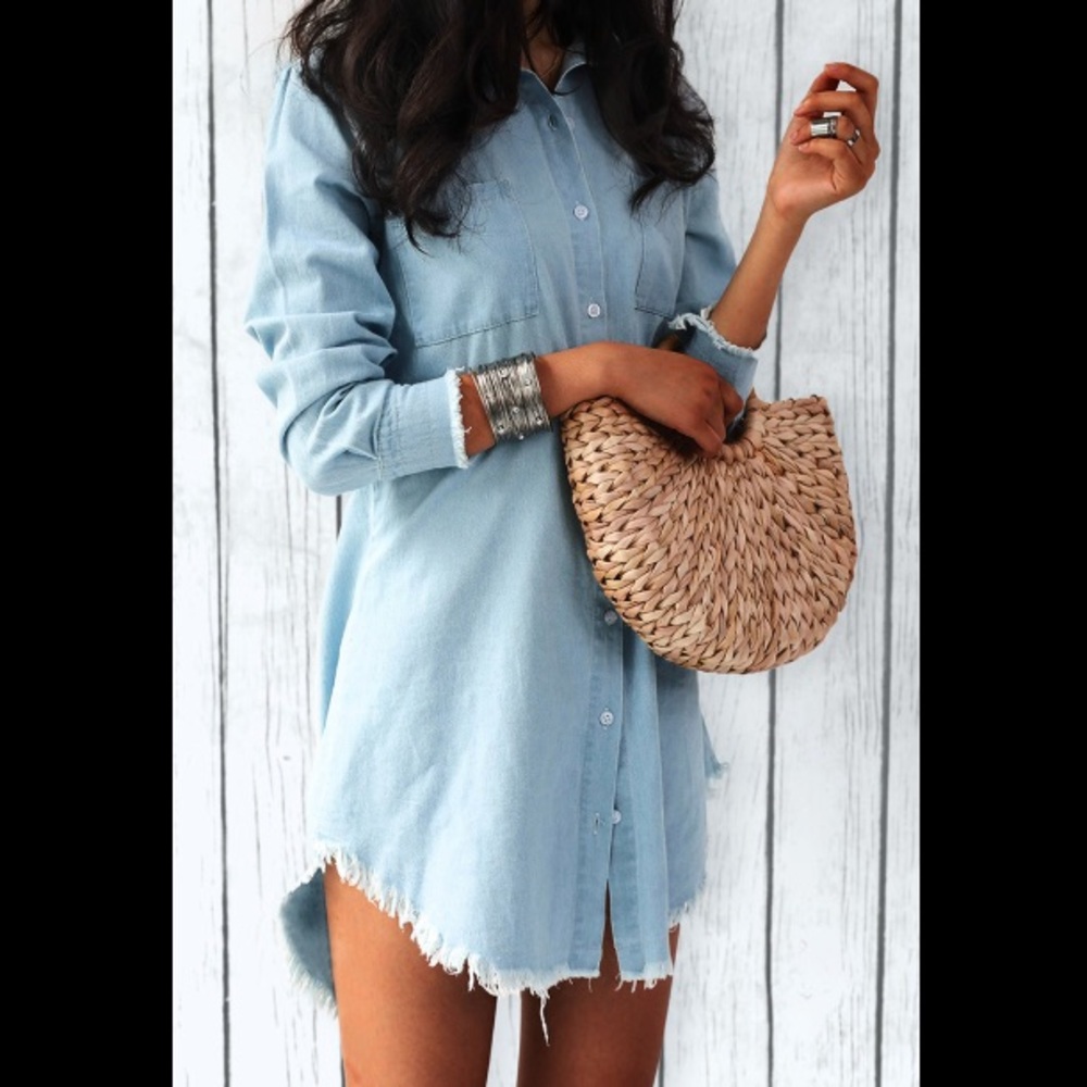 Chambray Mini Dress